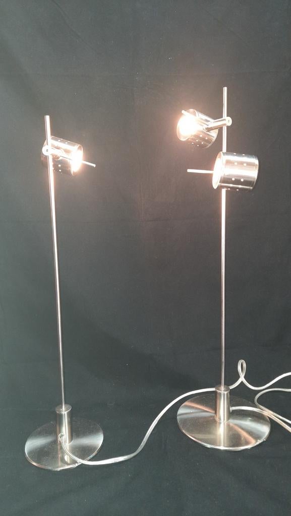 Sompex rvs halogeen tafellamp bureaulamp,lees beschrijving, Ophalen of Verzenden, Gebruikt, Metaal, 50 tot 75 cm