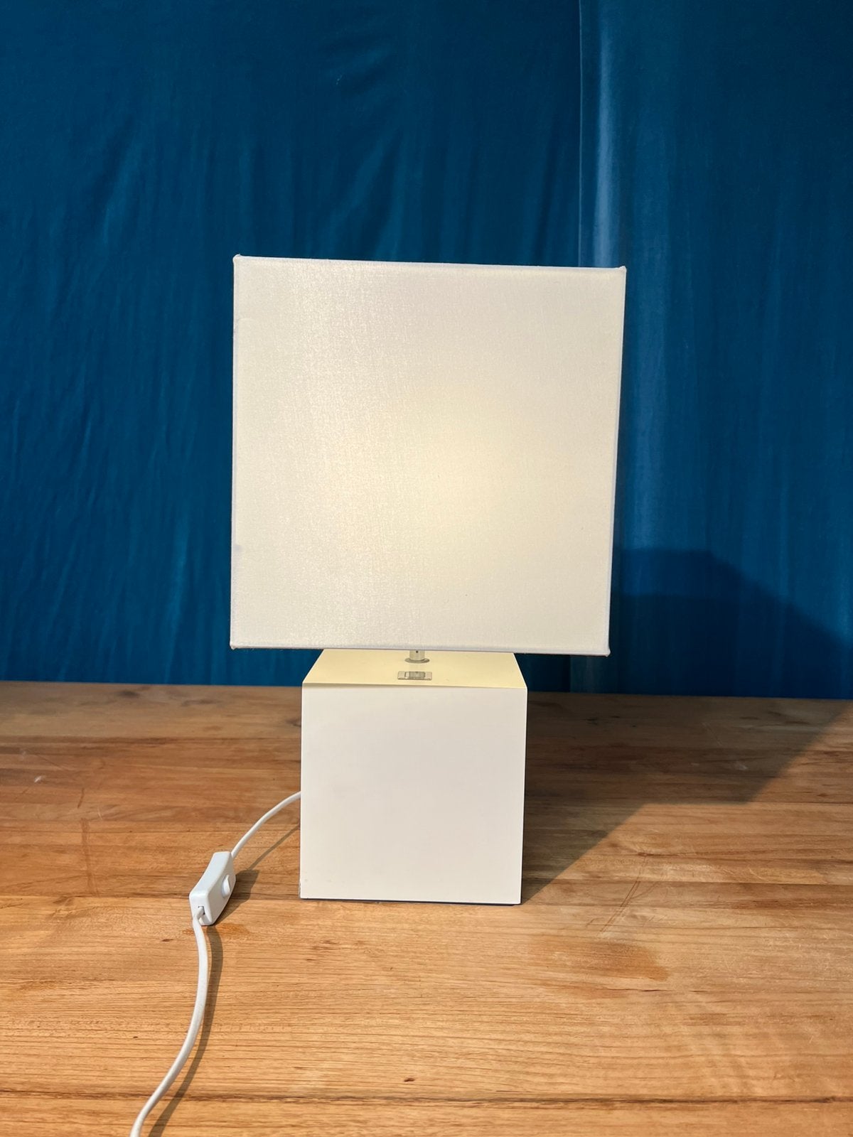 Jan des Bouvrie Tafellamp “dubbele kubus” wit, Gebruikt, Wit, Sfeerlamp, Ophalen