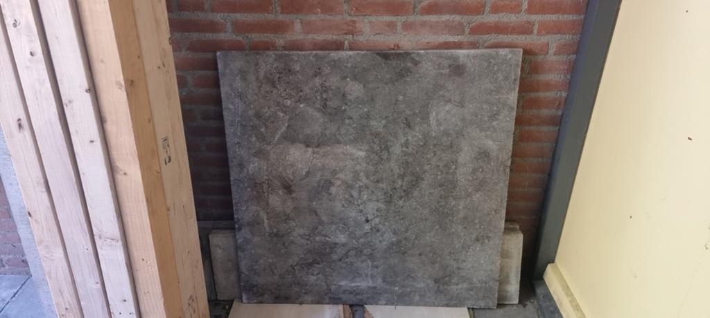 Chinees hardsteen 100cm x 100cm x 3cm, Tuin en Terras, Tegels en Klinkers, Ophalen, 5 tot 10 m², Zo goed als nieuw, Natuursteen