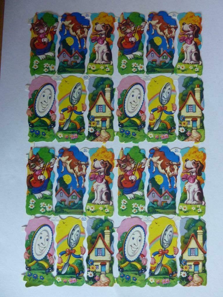1 vel met 24 x poesieplaatje o.a. koe - MLP nr 971, Verzamelen, Verzenden