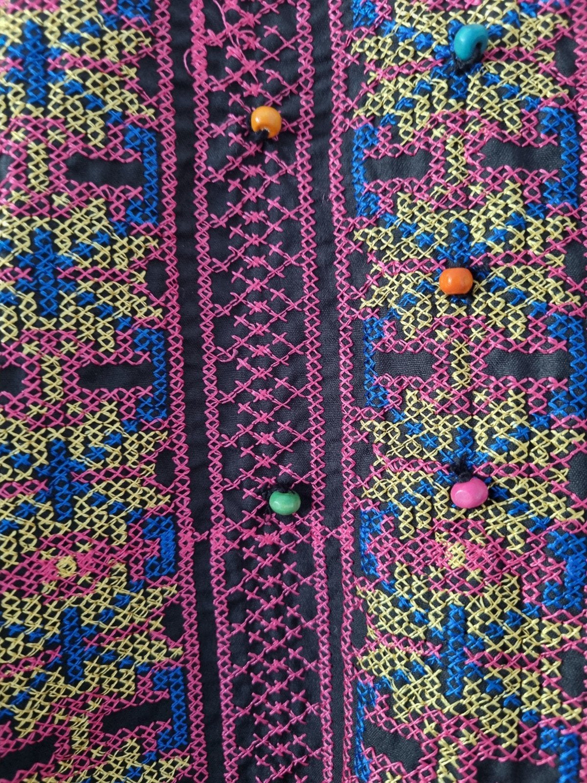 Egyptische Galabiya - Geborduurd, Zacht Katoen, Verzenden, Maat 42/44 (L), Nieuw, Onder de knie