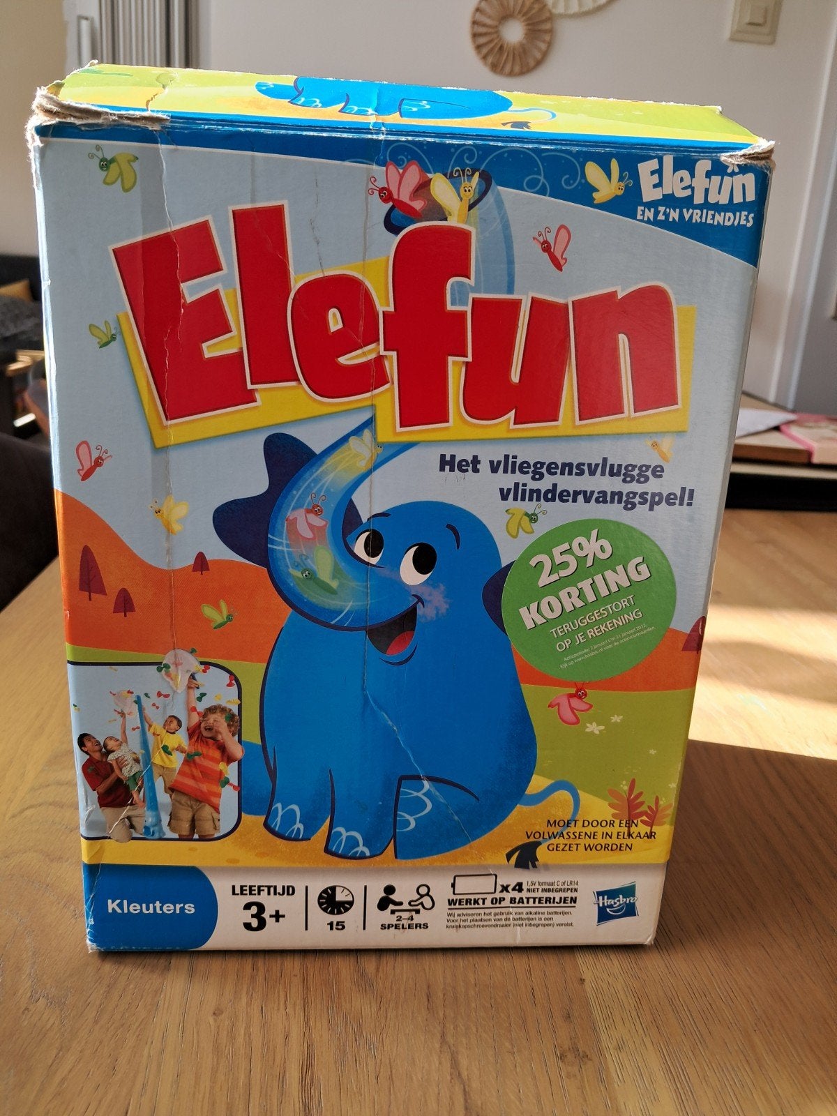 Elefun vlindersvangen, Ophalen