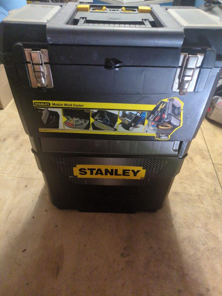 Stanley Mobile Work Center Gereedschapskist, Doe-het-zelf en Verbouw, Gereedschapskisten, Ophalen, Gebruikt