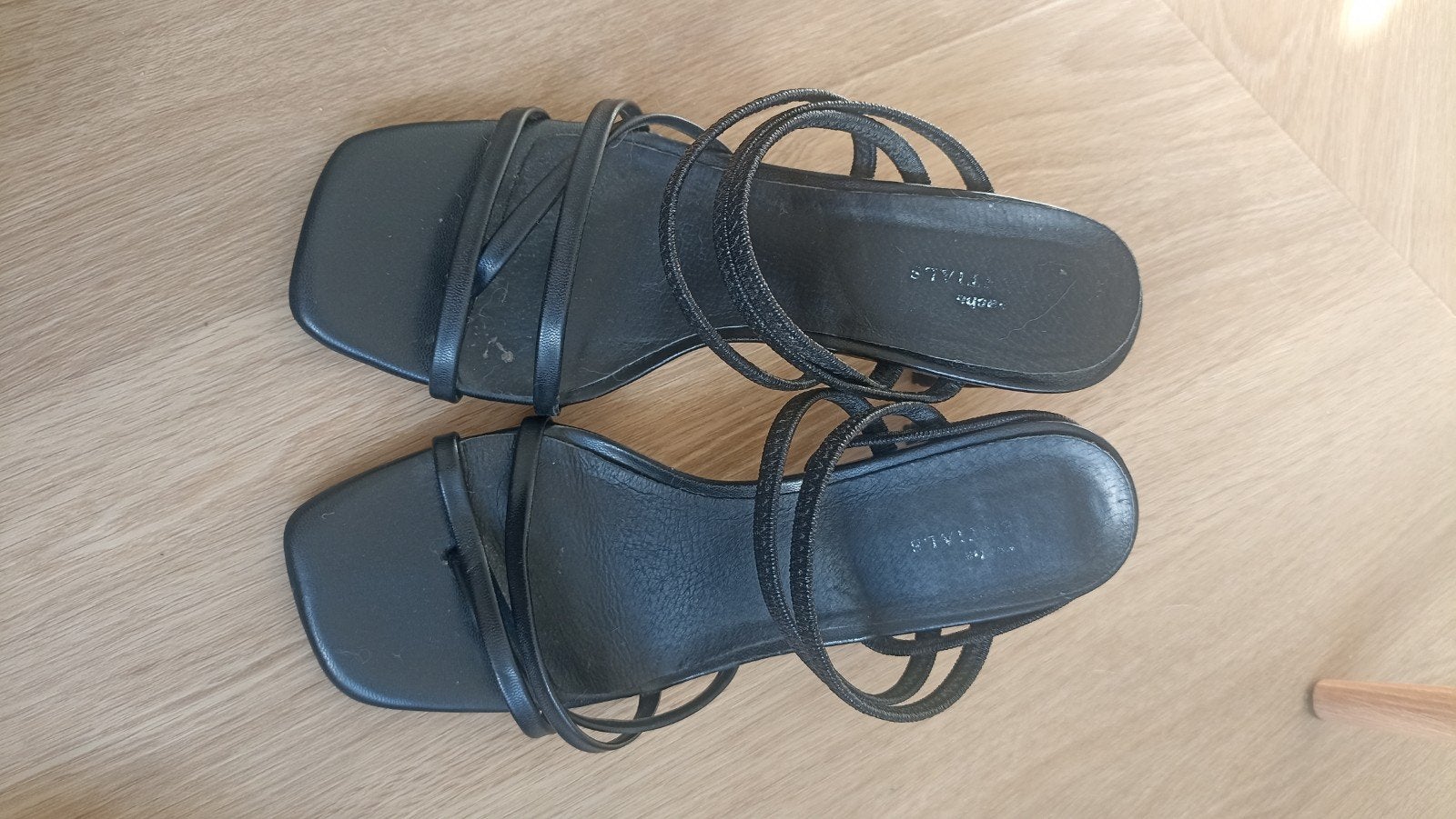 Zwarte sandalen met hak - Maat 37, Ophalen of Verzenden
