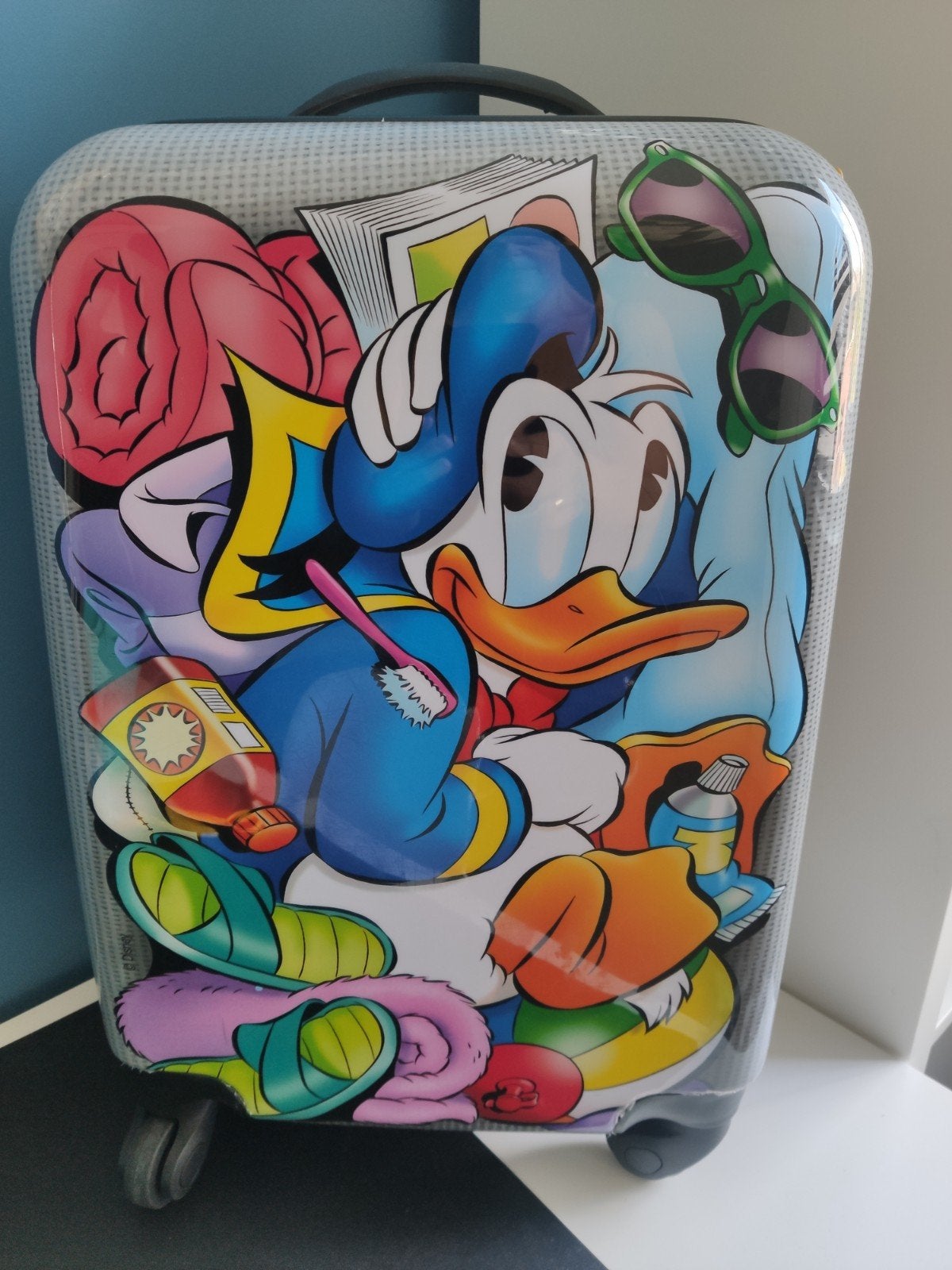 Donald Duck Koffer - Ideaal voor Kinderen, Ophalen, Wieltjes, Gebruikt, Minder dan 40 cm