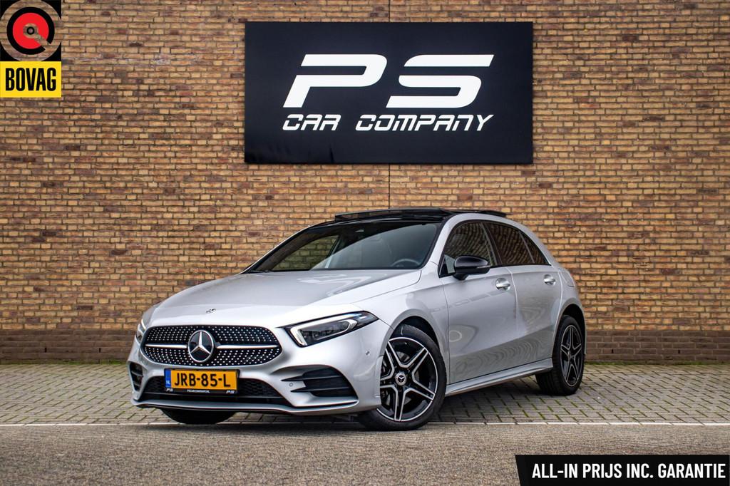 Mercedes A-klasse 250 e AMG-Line, 1ste eig, Pano, Ambient, Gebruikt, Zwart, 4 cilinders, Met garantie (alle)