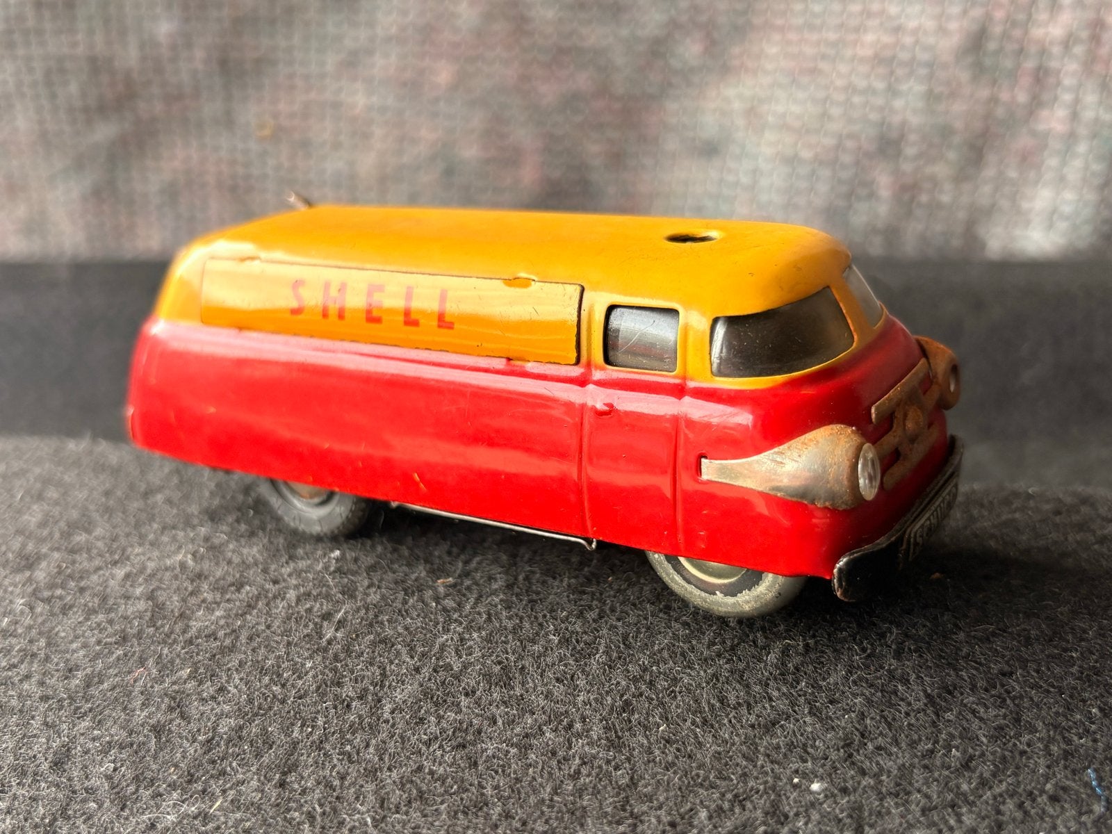 Schuco Varianto 3046 Shell Bus - Made in Western Germany, Ophalen of Verzenden, Gebruikt