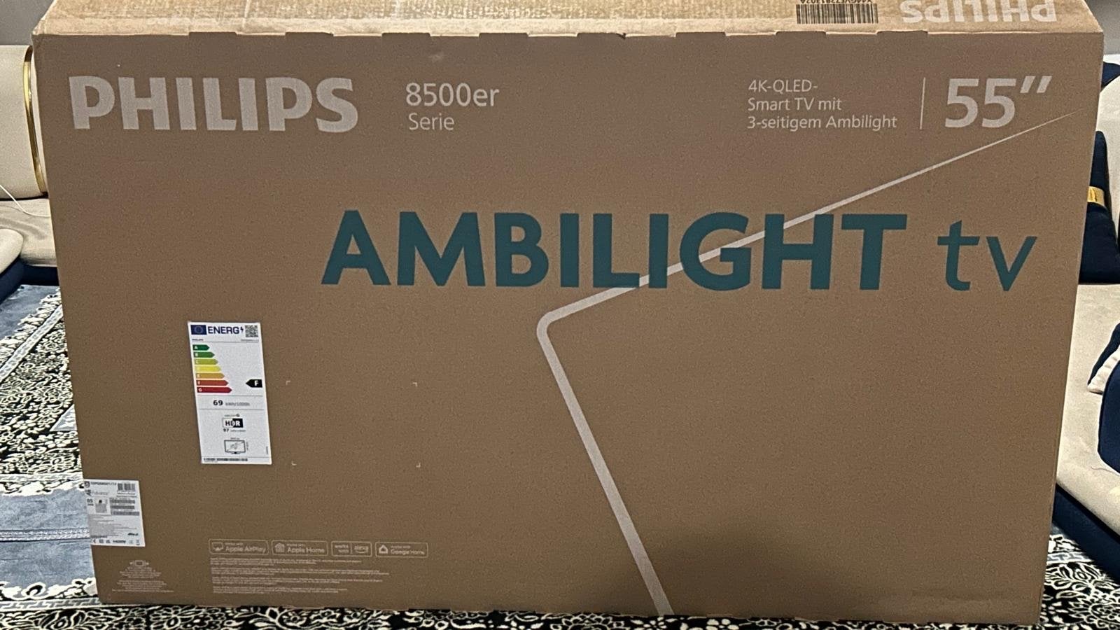 Philips Ambilight 55 inch 4K OLED Smart TV 8500er Serie, Ophalen, Philips, Nieuw, OLED