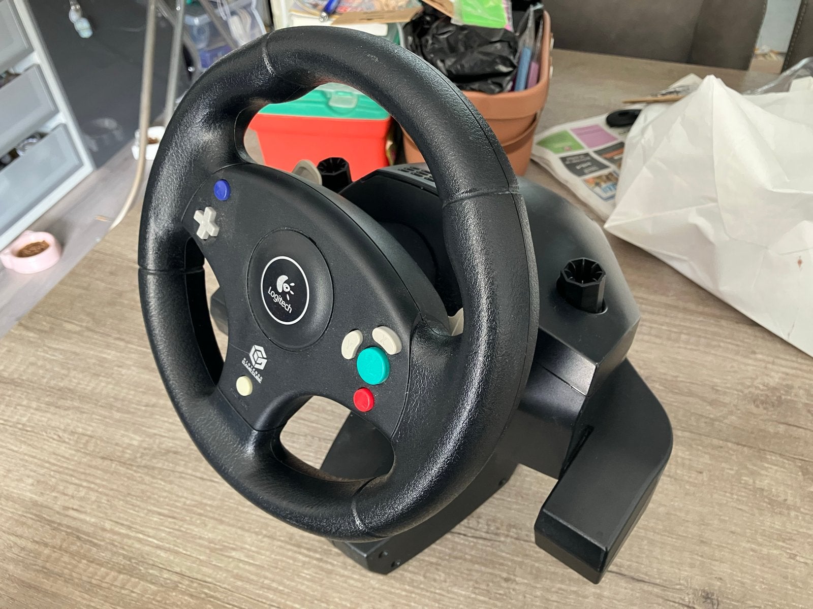 Logitech racestuur voor GameCube (incompleet), Spelcomputers en Games, Racestuur, Nintendo, Ophalen of Verzenden, Zo goed als nieuw