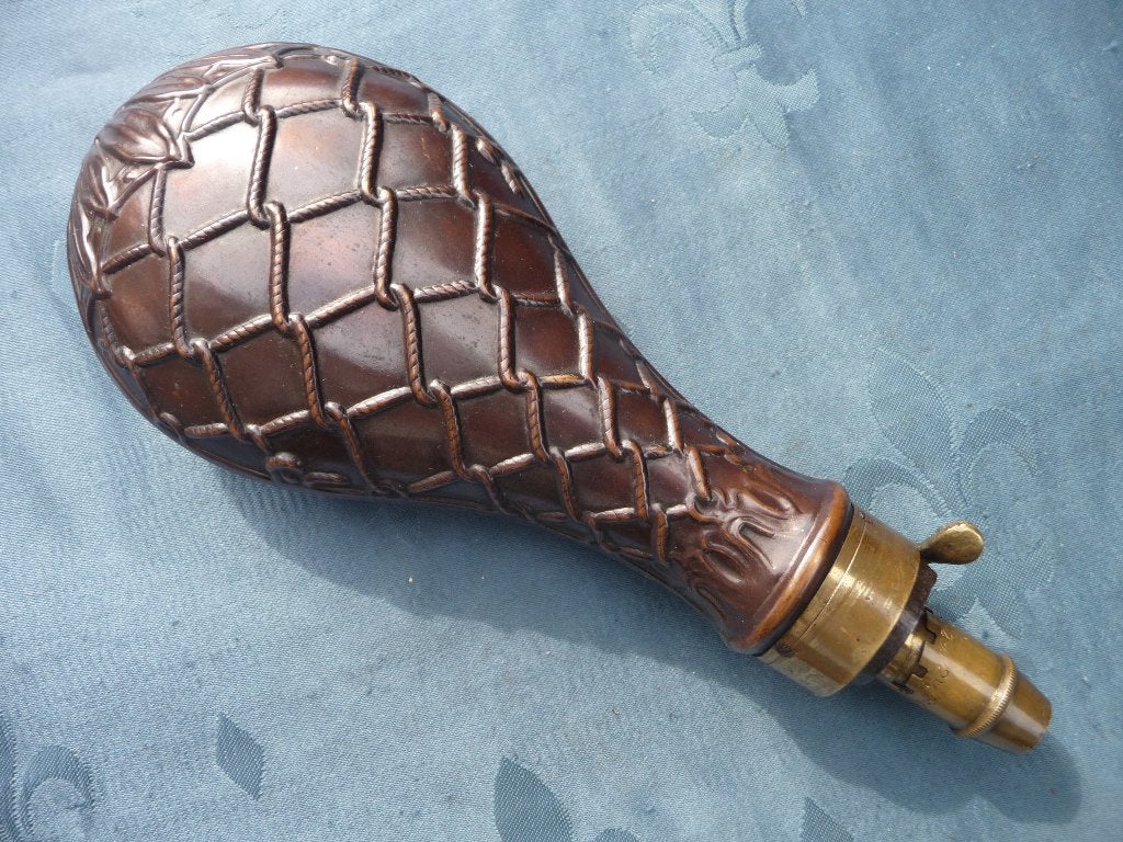 Sublieme Antieke KRUITFLES - KRUITHOORN in bijna Nieuwstaat, Ophalen of Verzenden