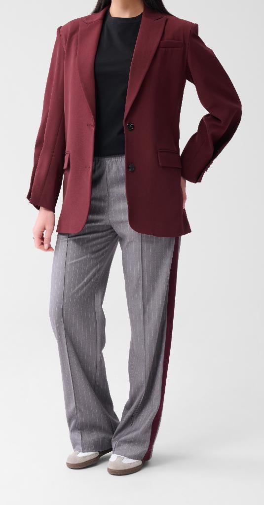 Shoeby Pinstripe Wide Leg Fit Broek Lichtgrijs XXL/46, Kleding | Dames, Maat 46/48 (XL) of groter, Nieuw, Ophalen of Verzenden