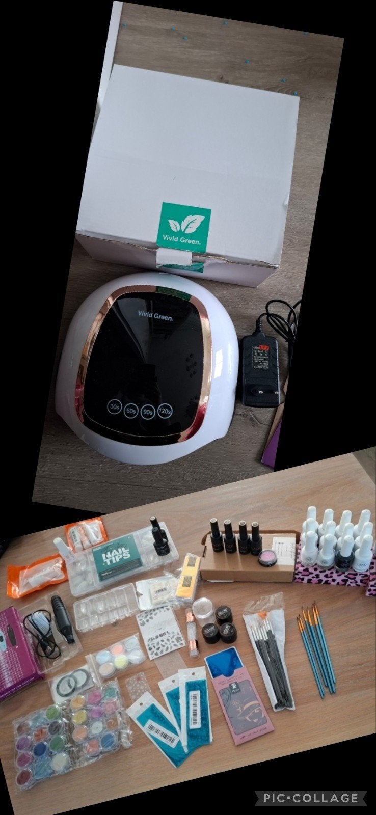 Lamp met set voor je nagels o.a. Pns en black by vanessa, Ophalen of Verzenden, Zo goed als nieuw, Overige kleuren, Handen en Nagels