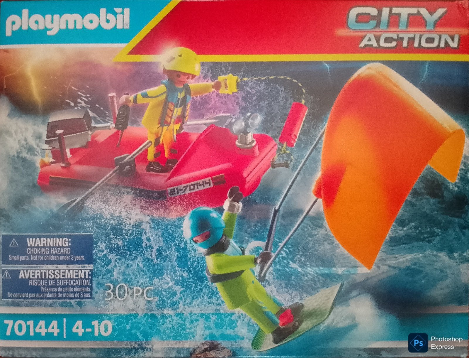 City Action Redding Op Zee:Kitesurfersredding Met Boot 70144, Ophalen of Verzenden, Zo goed als nieuw, Complete set