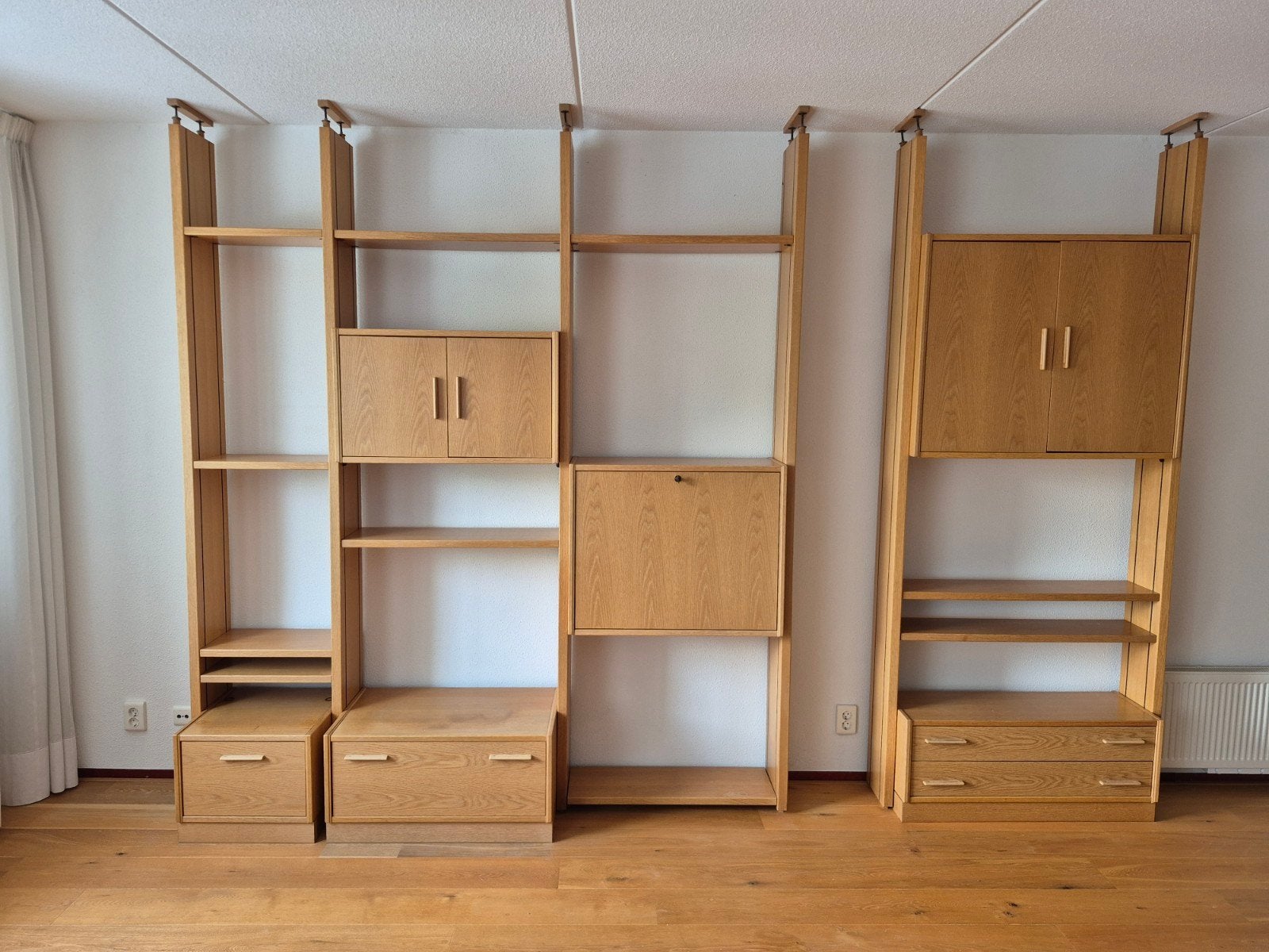 Hülsta wandkast - Modulair systeem van eikenhout, Ophalen