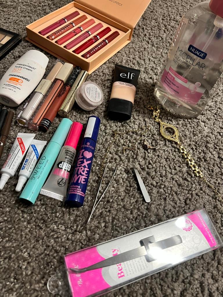Grote make-up en beauty set - Diverse merken, Lippen, Ophalen of Verzenden, Zo goed als nieuw, Make-up