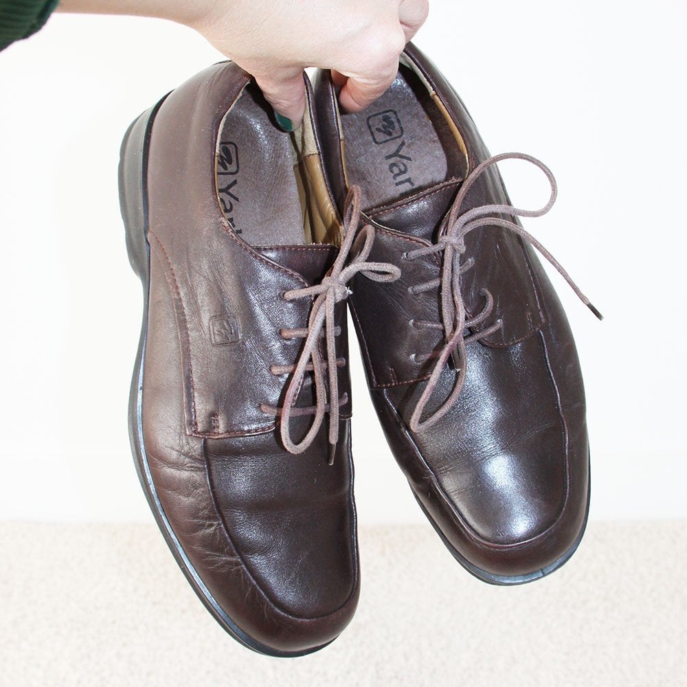Mooie Leren Yarloks Heren Schoenen - s7 (Maat 44) € 95,-, Bruin, Yarloks, Nieuw, Ophalen of Verzenden