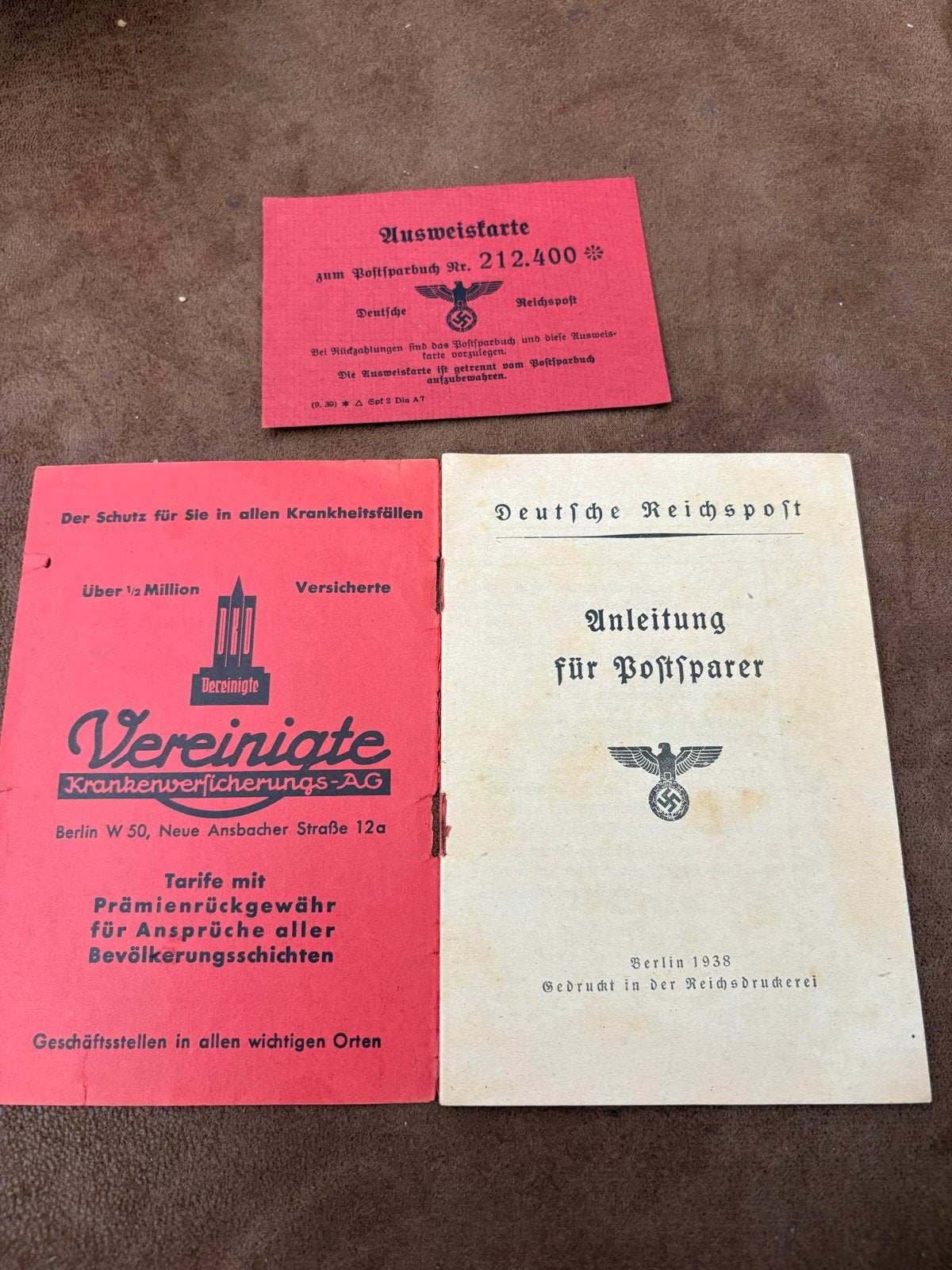 Duitse Reichspost Spaarboekje en Ausweiskarte 1938, Ophalen of Verzenden