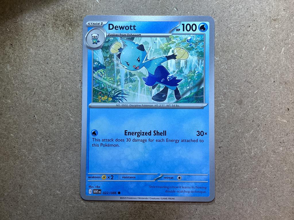 1x Dewott [WHT 022/086] (Near Mint), Ophalen of Verzenden, Zo goed als nieuw, Losse kaart