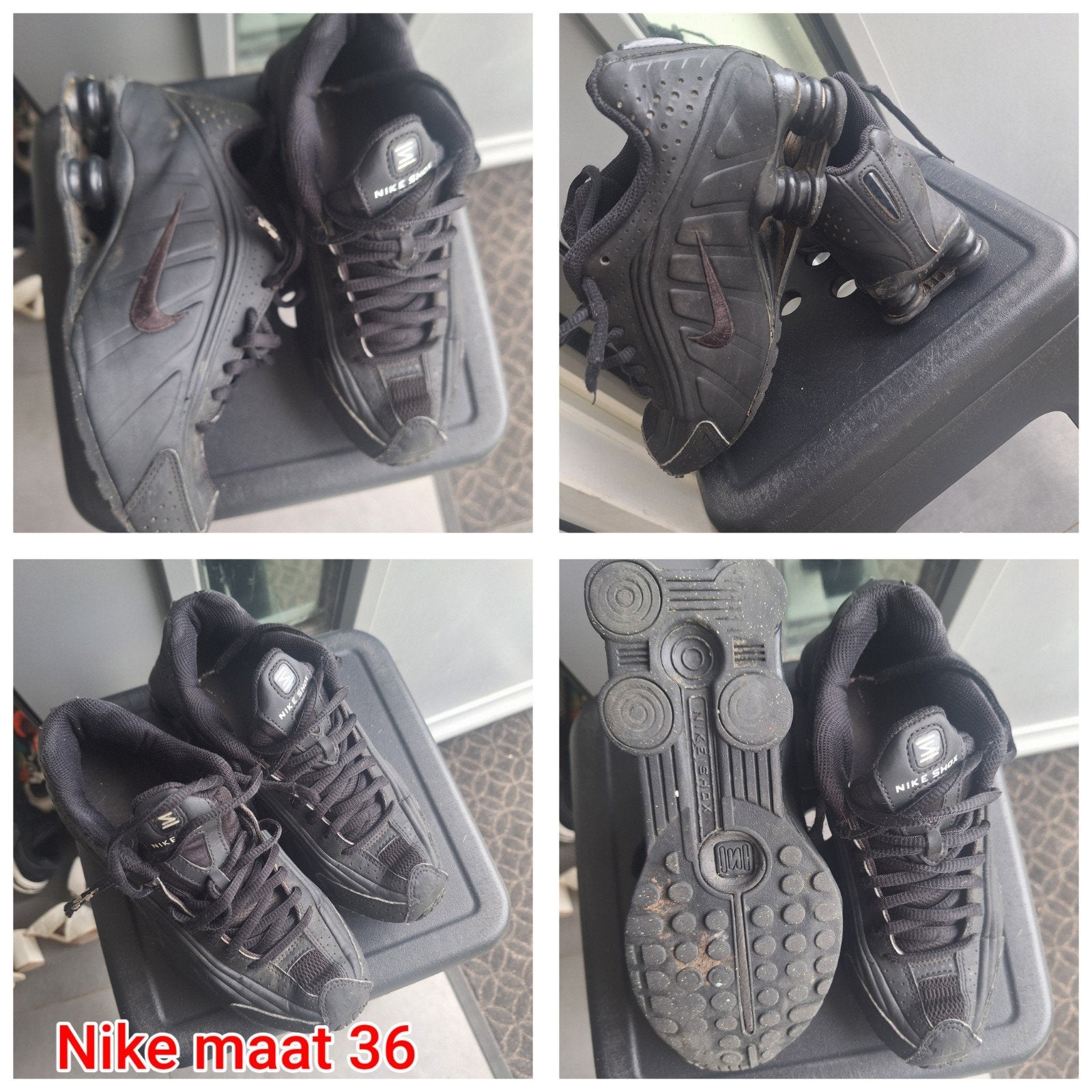 Nike Shox sneakers maat 36, Ophalen, Gedragen, Zwart