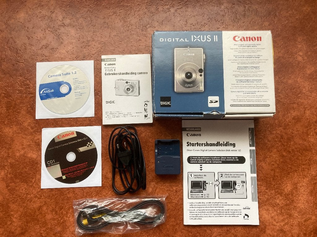 Canon Digital IXUS II accessoires/verpakking (zonder camera), Ophalen of Verzenden, Zo goed als nieuw, Canon, Minder dan 4 keer