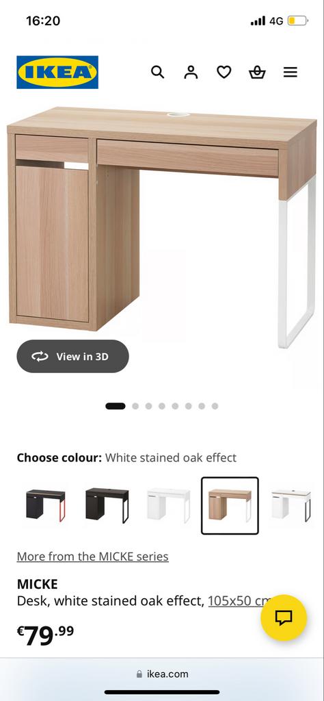 IKEA Micke bureau, zo goed als nieuw, Ophalen, Zo goed als nieuw