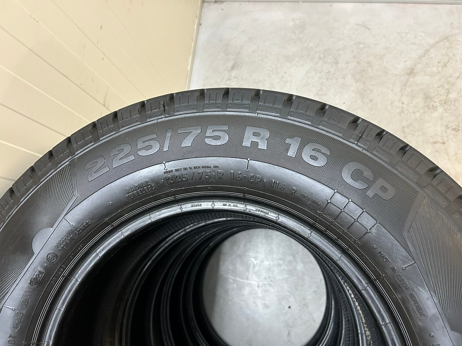 225 75 16 CP Continental Vancocamper 4ST 2024/2021, Ophalen, Gebruikt, 16 inch, Continental