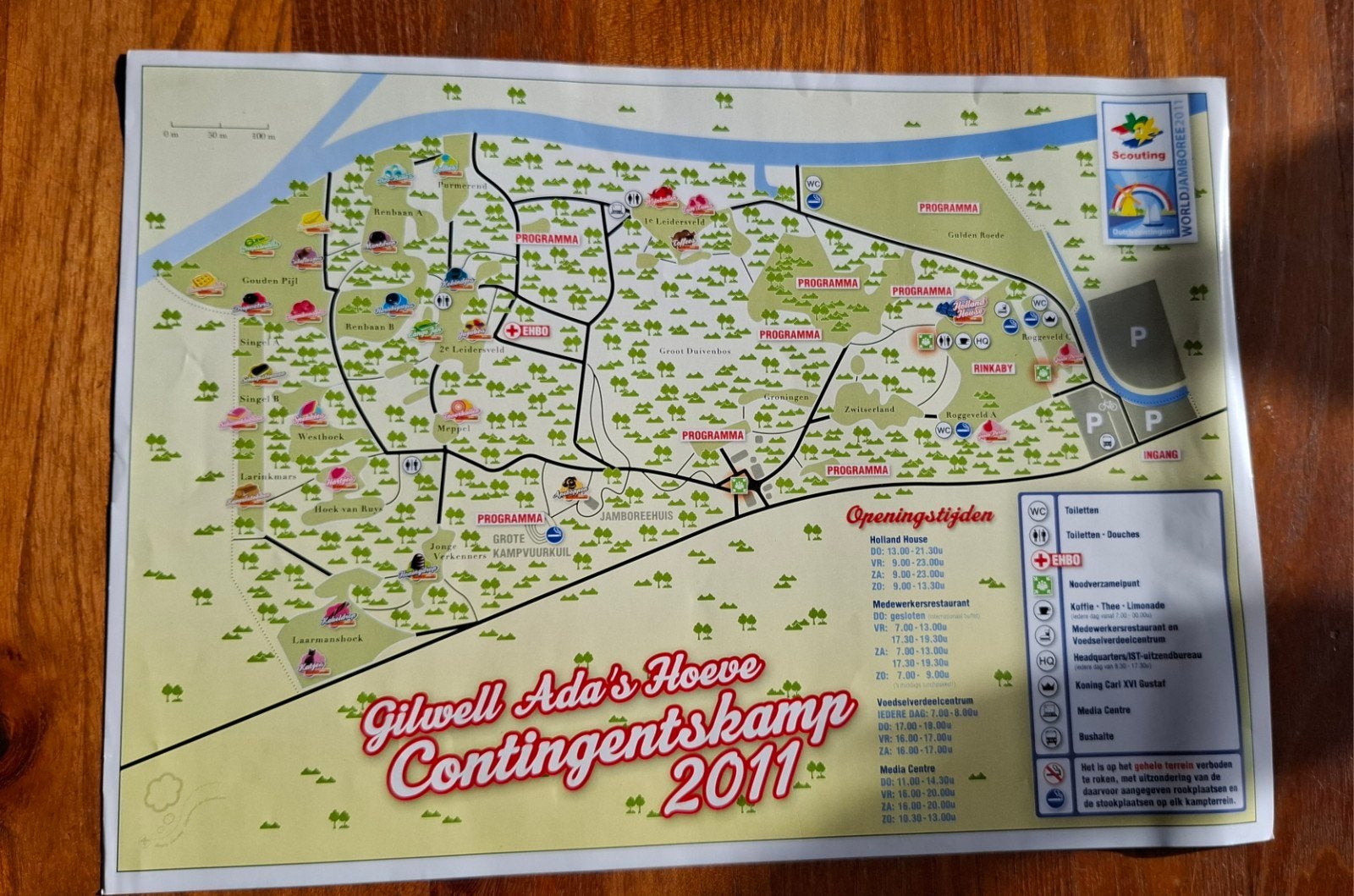 Scouting plattegrond contingentskamp WJ2011, Ophalen of Verzenden