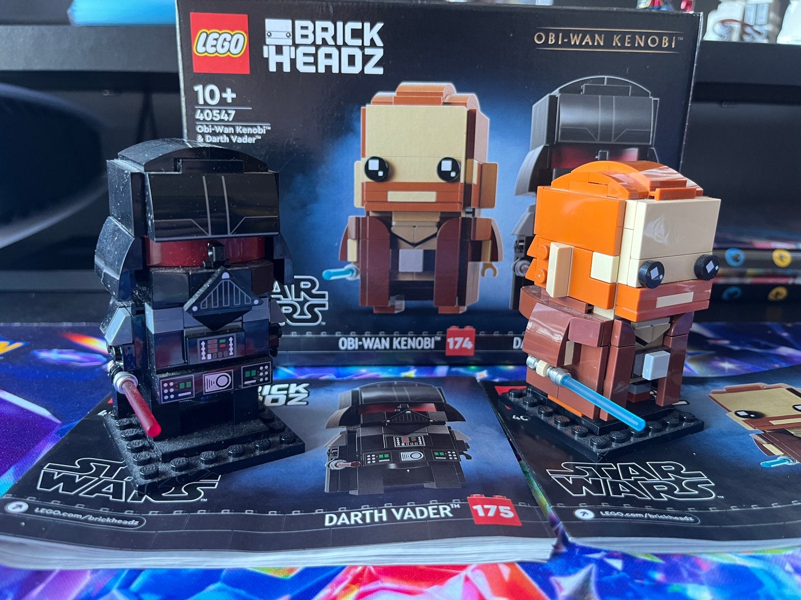 LEGO Brick Headz Darth Vader en Obi Wan Kenobi, Kinderen en Baby's, Speelgoed | Duplo en Lego, Ophalen, Zo goed als nieuw