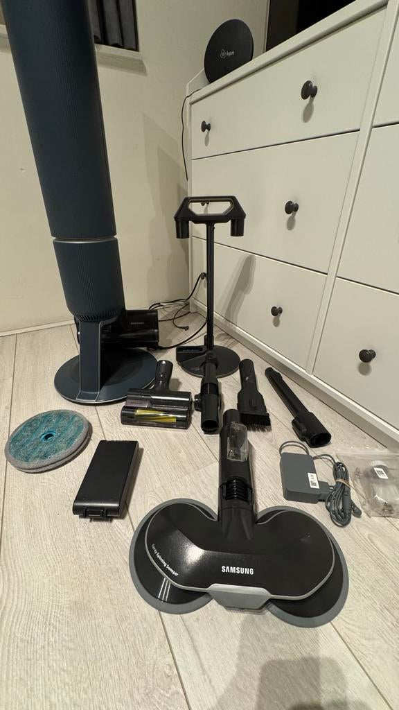 Samsung Bespoke Jet Pro Extra VS20A95973B/WA Steelstofzuiger, Gebruikt, Automatisch legen, Ophalen of Verzenden, Reservoir
