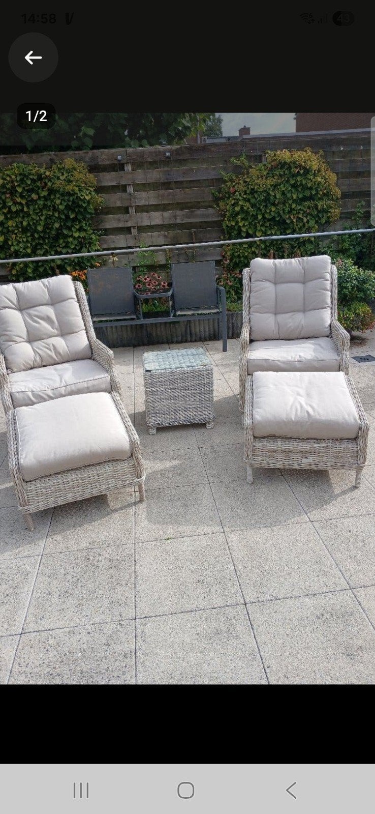 Gezocht: Loungeset/Tuinset in Hellevoetsluis/Rockanje, Tuin en Terras, 2 zitplaatsen, Gebruikt, Bijzettafel, Ophalen of Verzenden