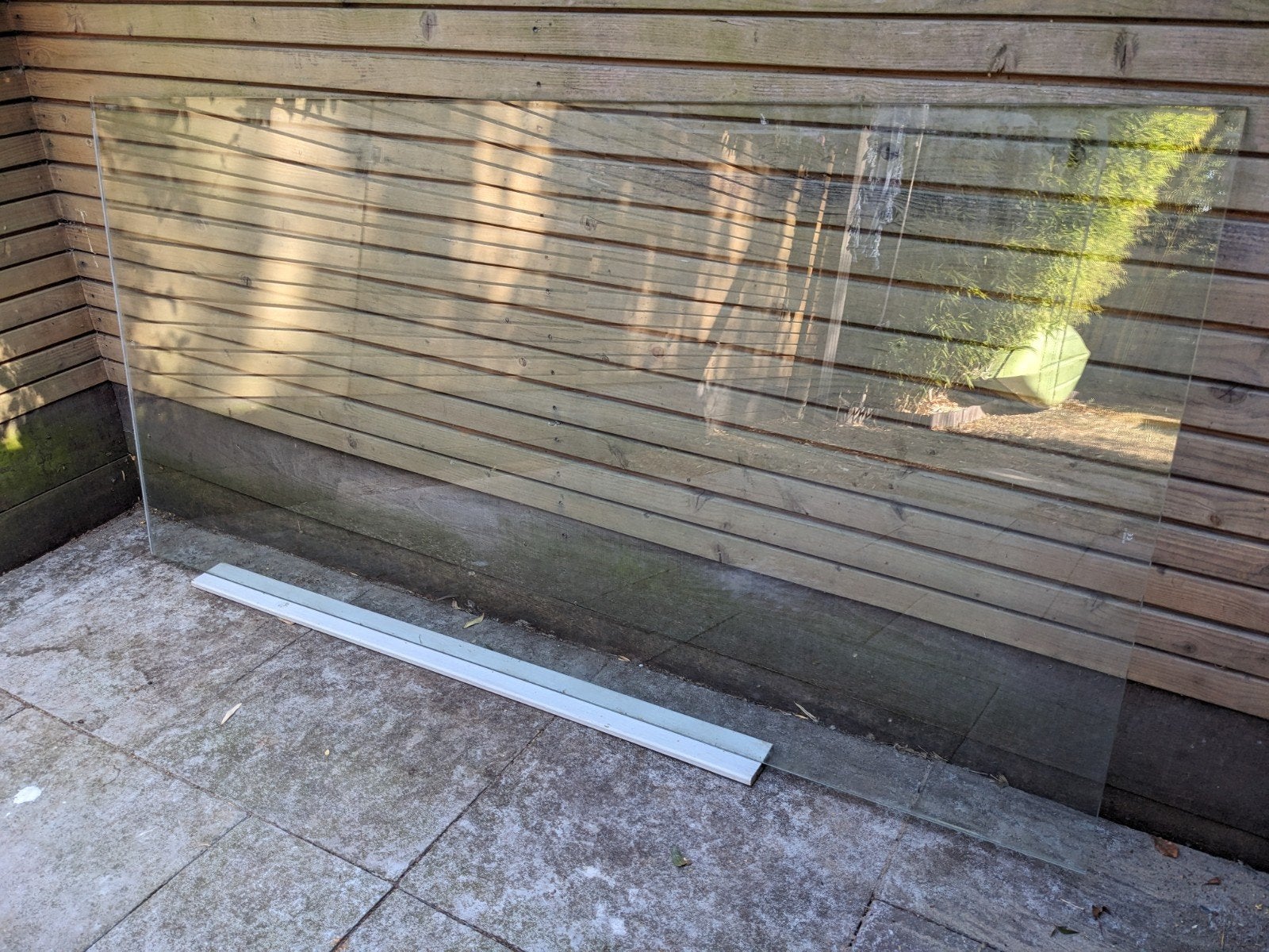 glazen douchewand 2x1m, Doe-het-zelf en Verbouw, Sanitair, Ophalen, Zo goed als nieuw, Glas, Douche