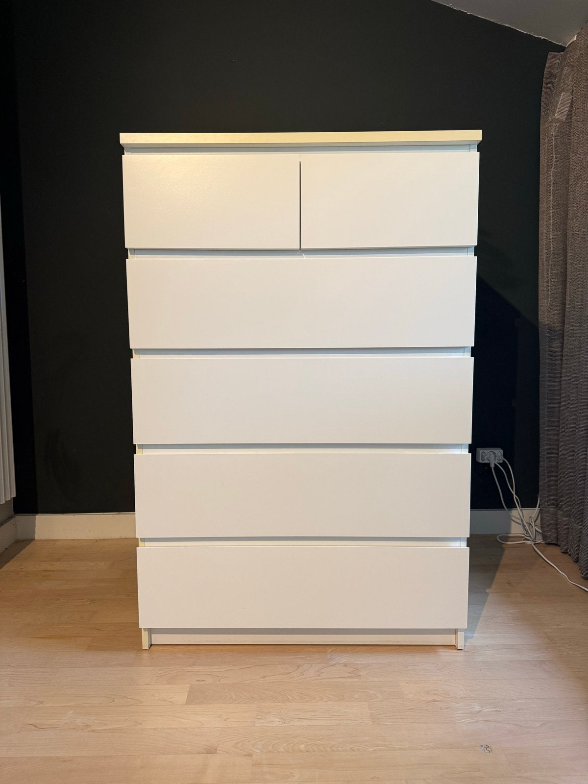 IKEA Malm ladekast - Wit - 6 lades, 5 laden of meer, Ophalen, Gebruikt