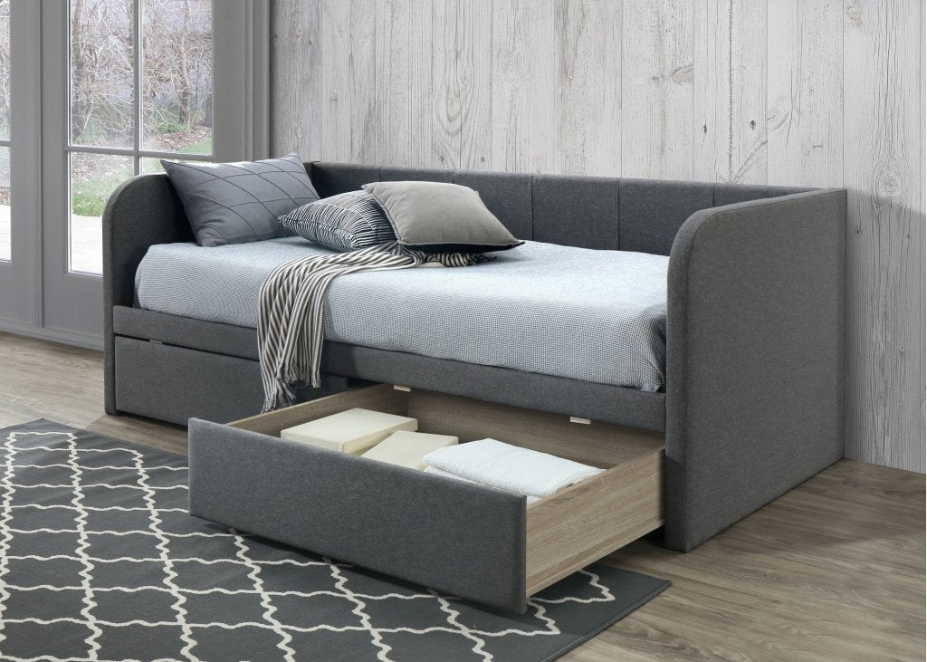 Zita kajuitbed/bedbank (met lades) - 90x200 - Grijs, Kinderen en Baby's, Niet ingevuld, Niet ingevuld, Niet ingevuld