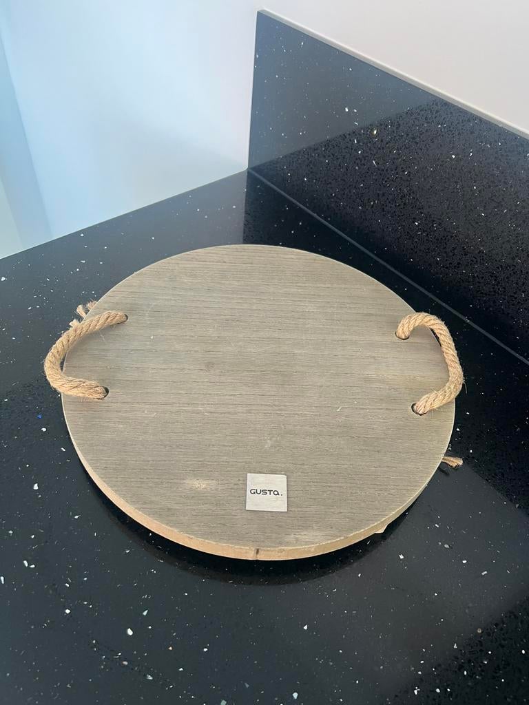 Gusta Decoratief houten plateau inclusief handvatten, Huis en Inrichting, Woonaccessoires | Dienbladen, Ophalen of Verzenden, Zo goed als nieuw
