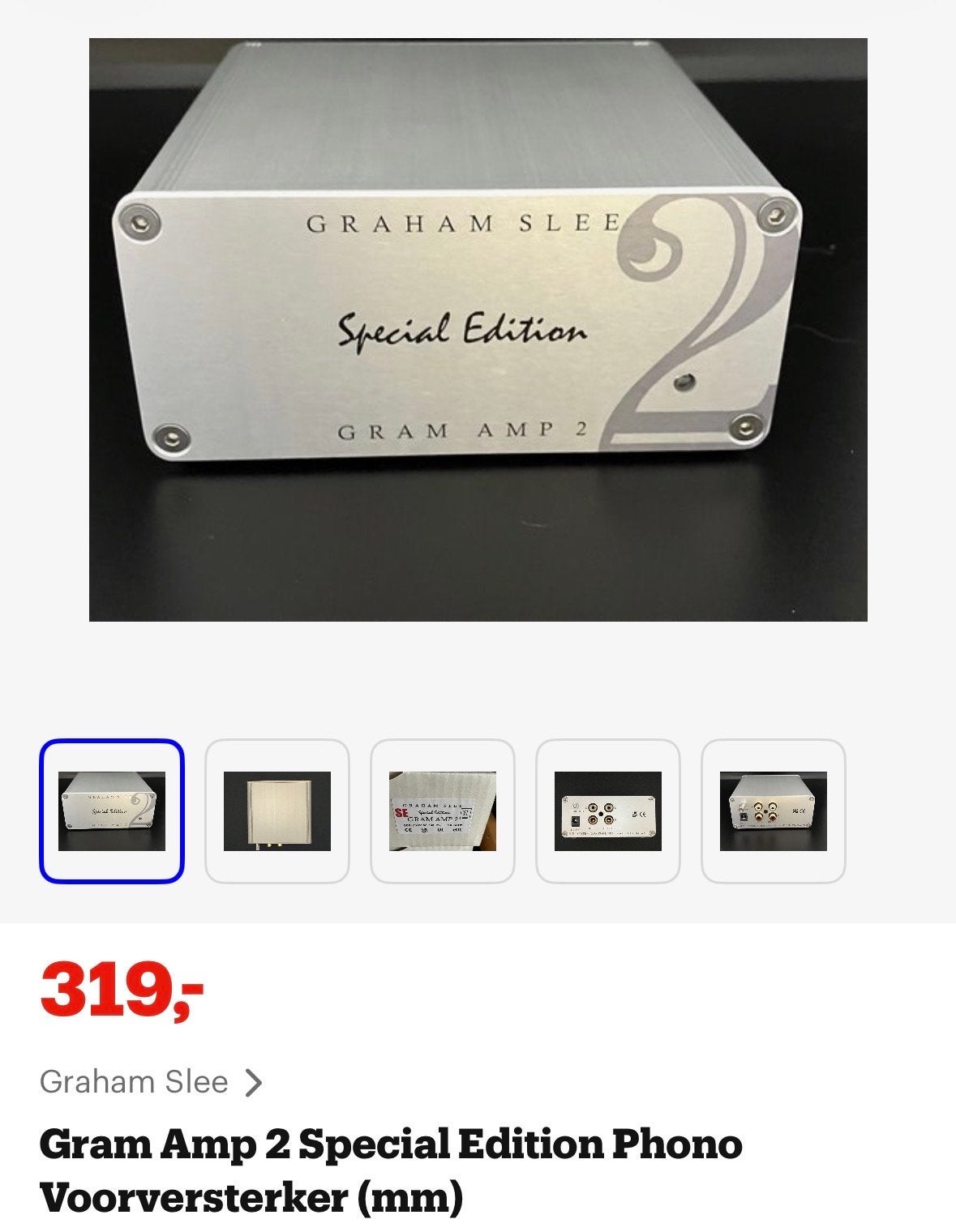 Graham Slee Gram Amp 2 Special Edition Phono Voorversterker, Audio, Tv en Foto, Versterkers en Receivers, Overige merken, Overige systemen