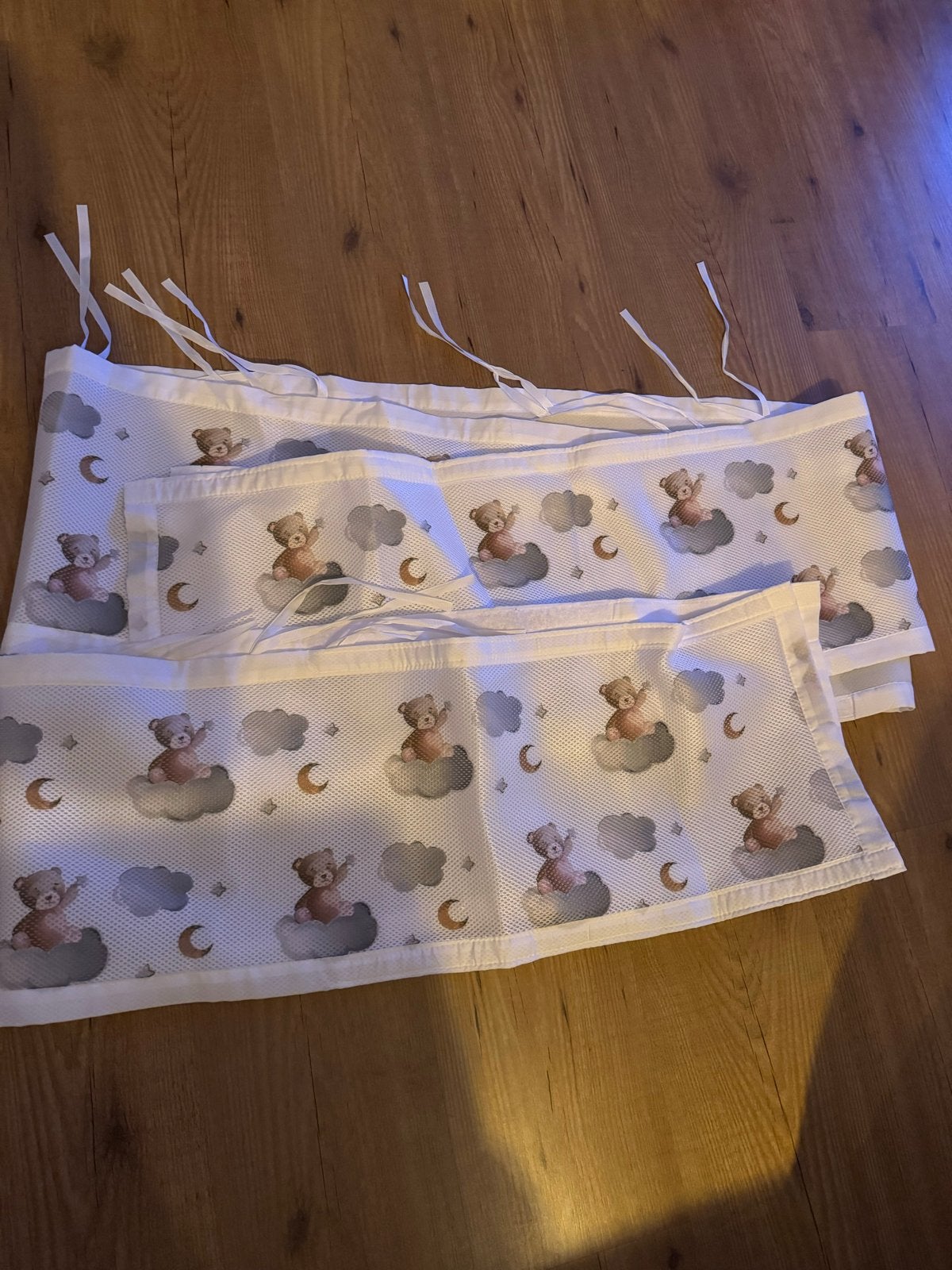 Babybed omrander met schattige berenprint, Ophalen of Verzenden, Zo goed als nieuw