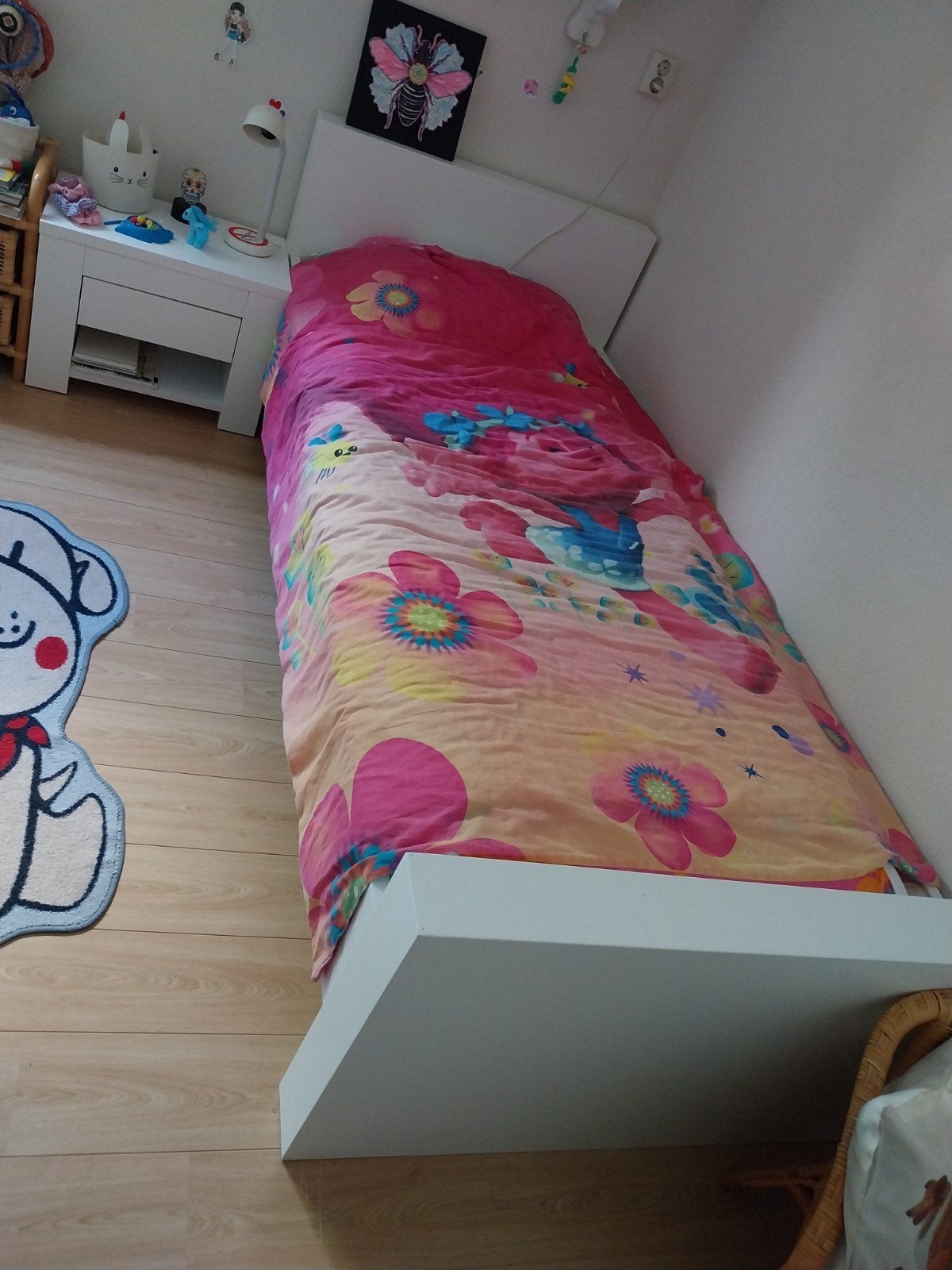 Kinderledikant met nachtkastje - 80x200 cm bedmaat, Ophalen