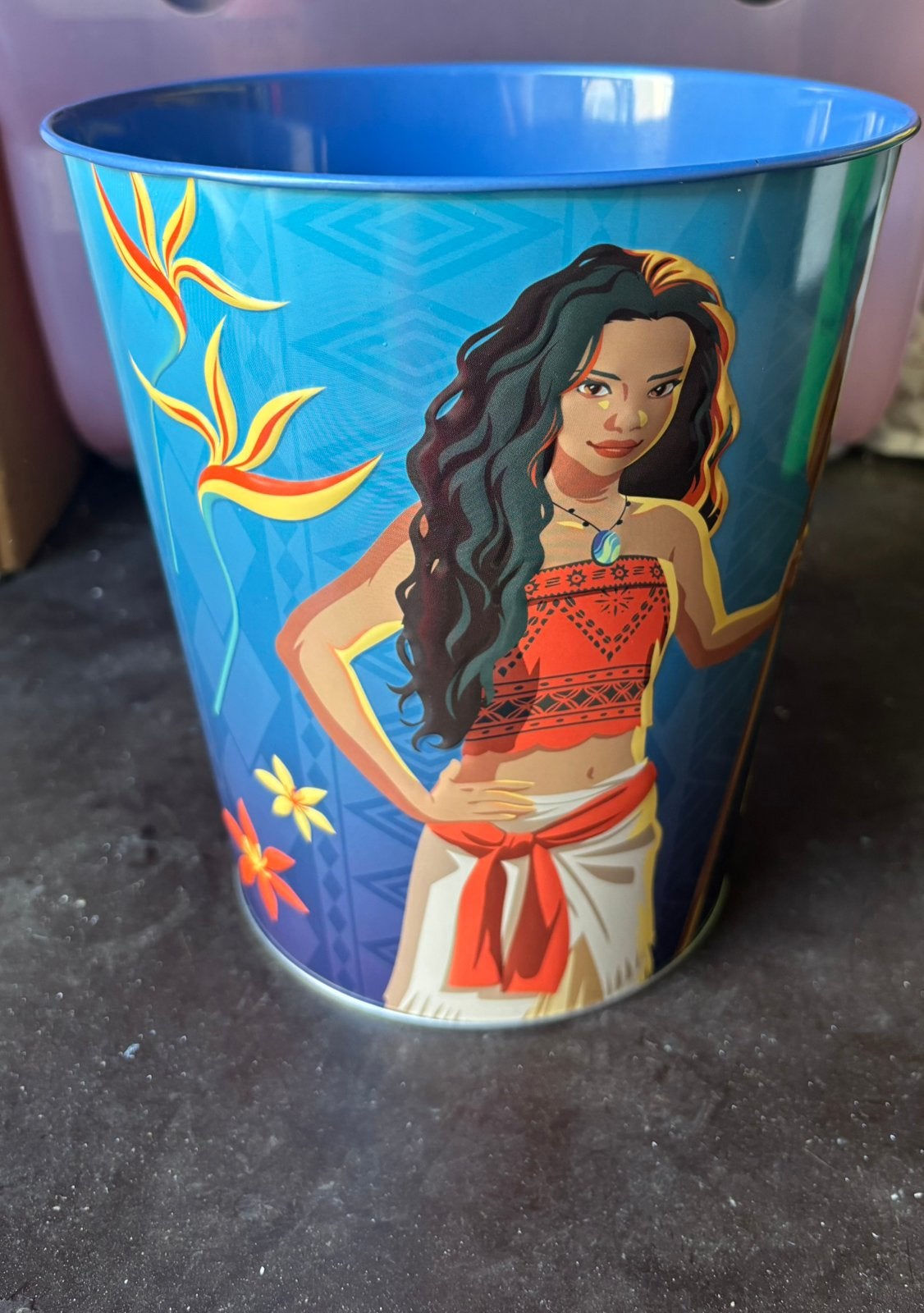 Disney Vaiana popcorn bucket, Ophalen of Verzenden, Zo goed als nieuw, Overige