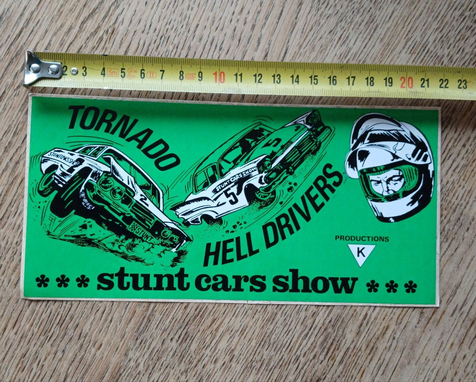 Sticker Hell Drivers Tornado Stunt Cars Show 1, Ophalen of Verzenden, Zo goed als nieuw