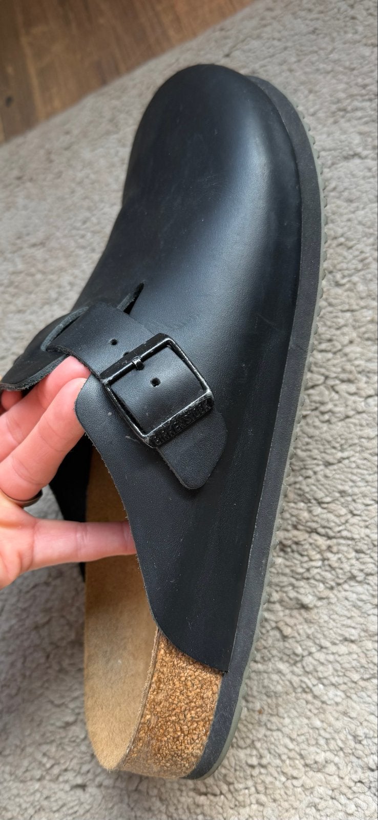 Birkenstock Boston klompen - Zwart - Maat 45, Ophalen of Verzenden, Zo goed als nieuw, Zwart, Klompen