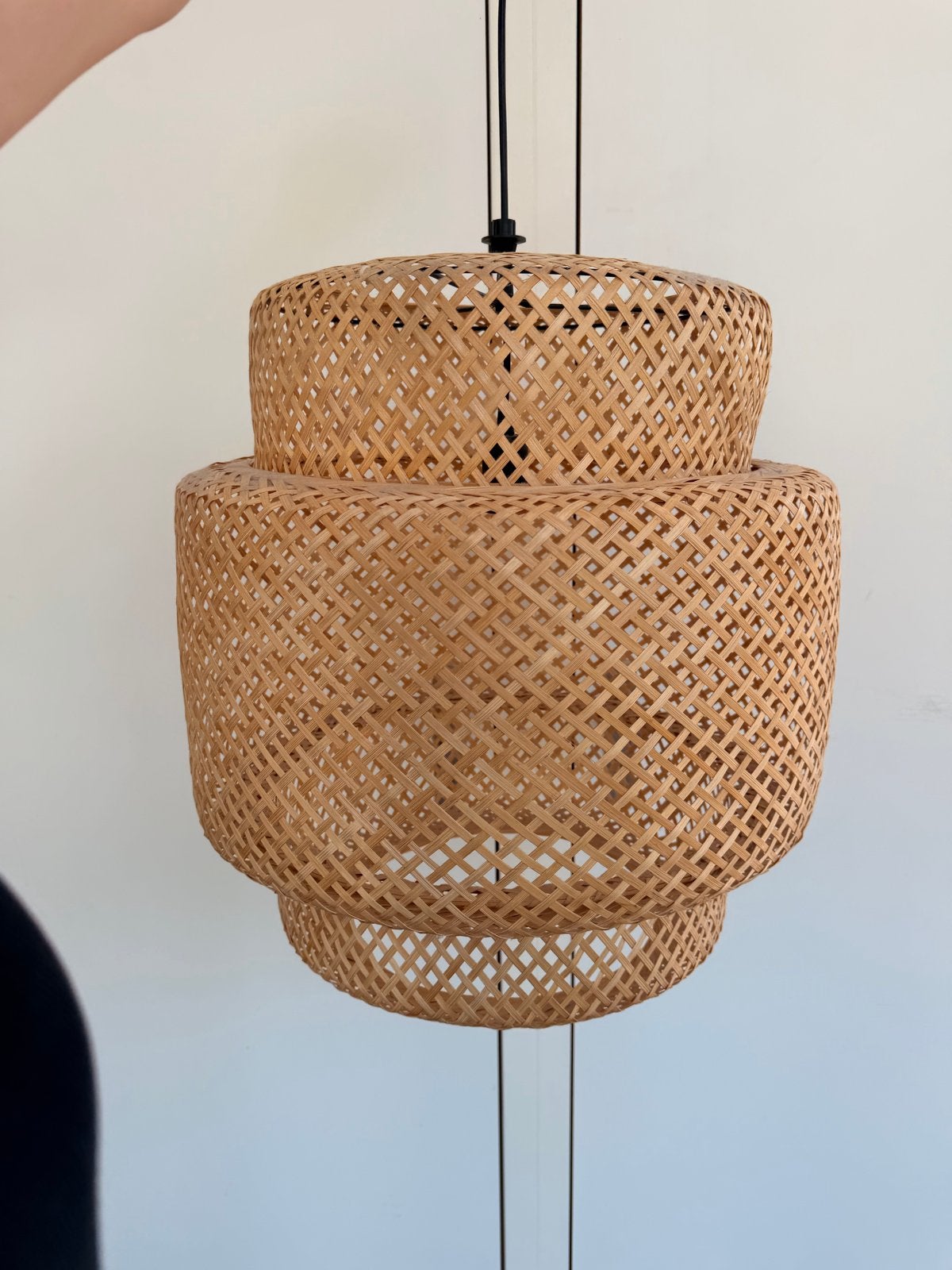 2 Sinnerlig hanglampen bamboe IKEA, Ophalen, Zo goed als nieuw, Natuurlijk materiaal