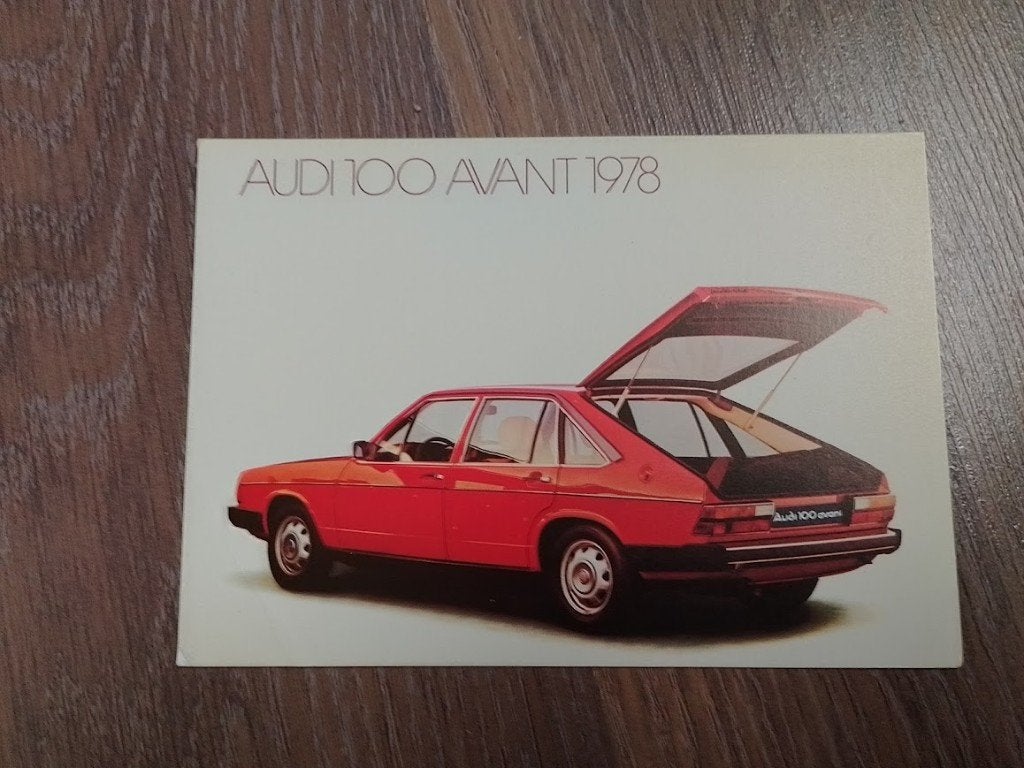 Audi 100 Avant Ansichtkaart Auto, 1980 tot heden, Foto, Nieuw, Ophalen of Verzenden