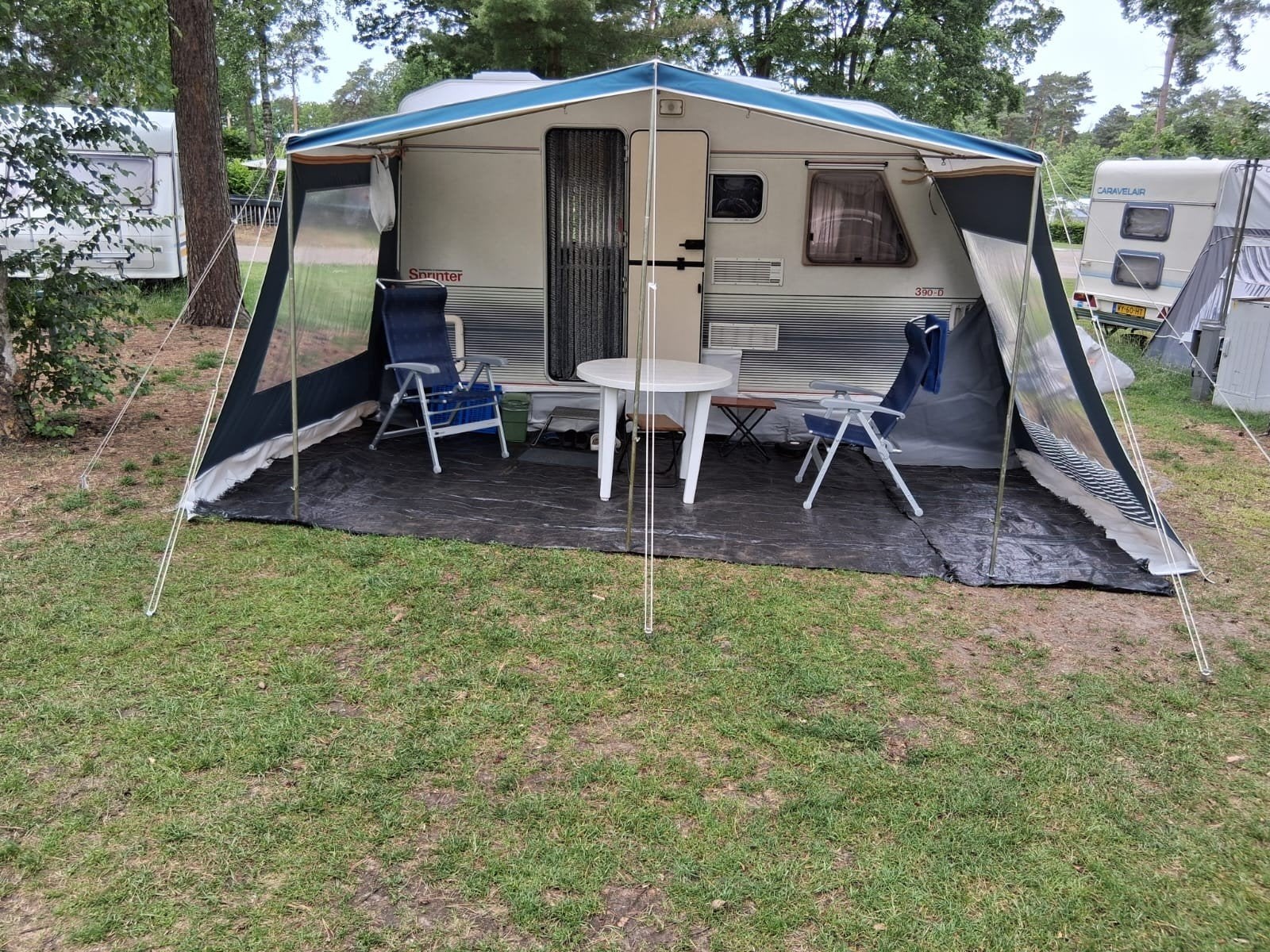 Caravan Beyerland Sprinter 390d, Caravans en Kamperen, Caravans, Standaardzit, Particulier, Tot en met 4, Tot 4 meter