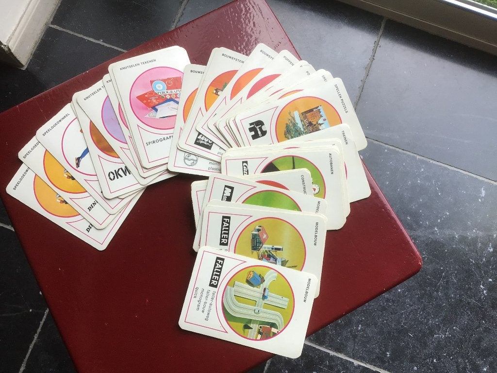 Kwartetkaarten, oud vintage speelkaarten 36 x alleen zonder, Ophalen of Verzenden, Zo goed als nieuw, Kwartet(ten)