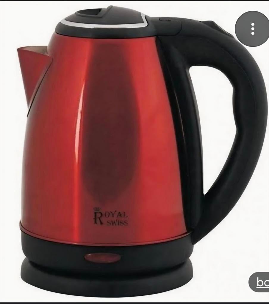Royal Swiss Waterkoker RVS - Draadloos - 1.8L, Witgoed en Apparatuur, 1 tot 2 liter, Ophalen, Nieuw, Rvs