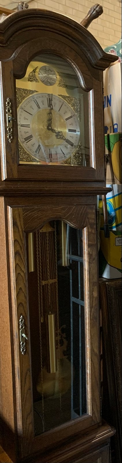 staande klok TEMPUS FUGIT West Minster Staande klok eiken, Ophalen