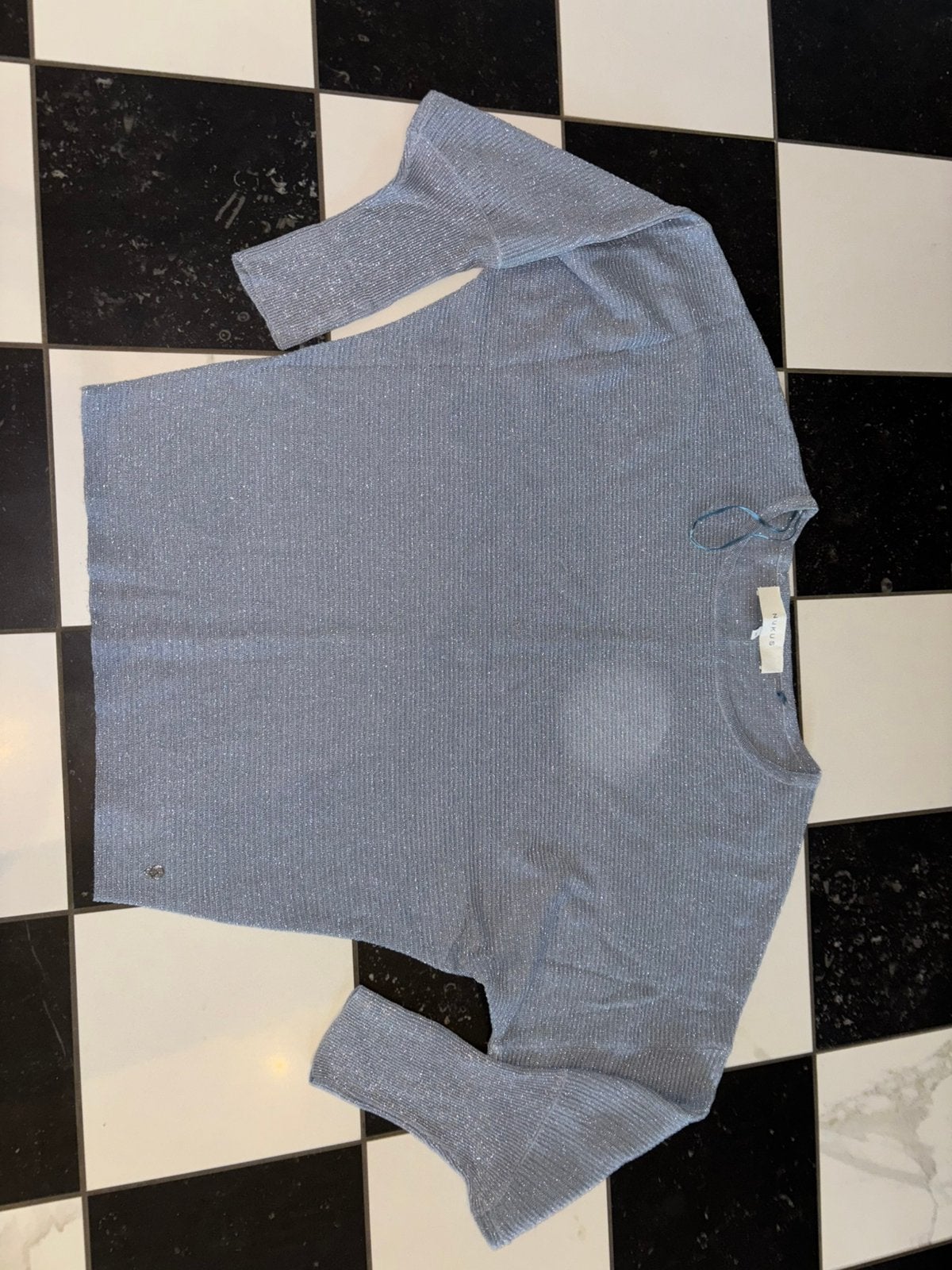 Nukus trui M licht blauw met glinstering, Kleding | Dames, Truien en Vesten, Ophalen of Verzenden, Zo goed als nieuw, Maat 38/40 (M)