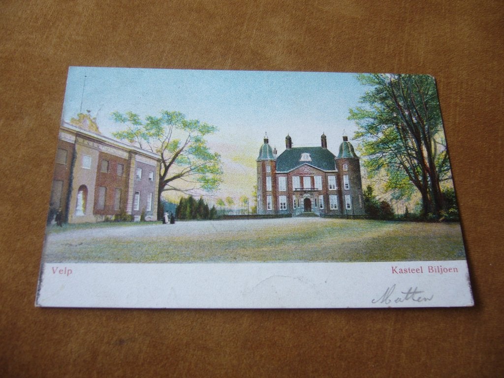 VELP  =  KASTEEL BILJOEN  BRIEFKAART 1904, Ophalen of Verzenden, Voor 1920, Gelopen, Gelderland