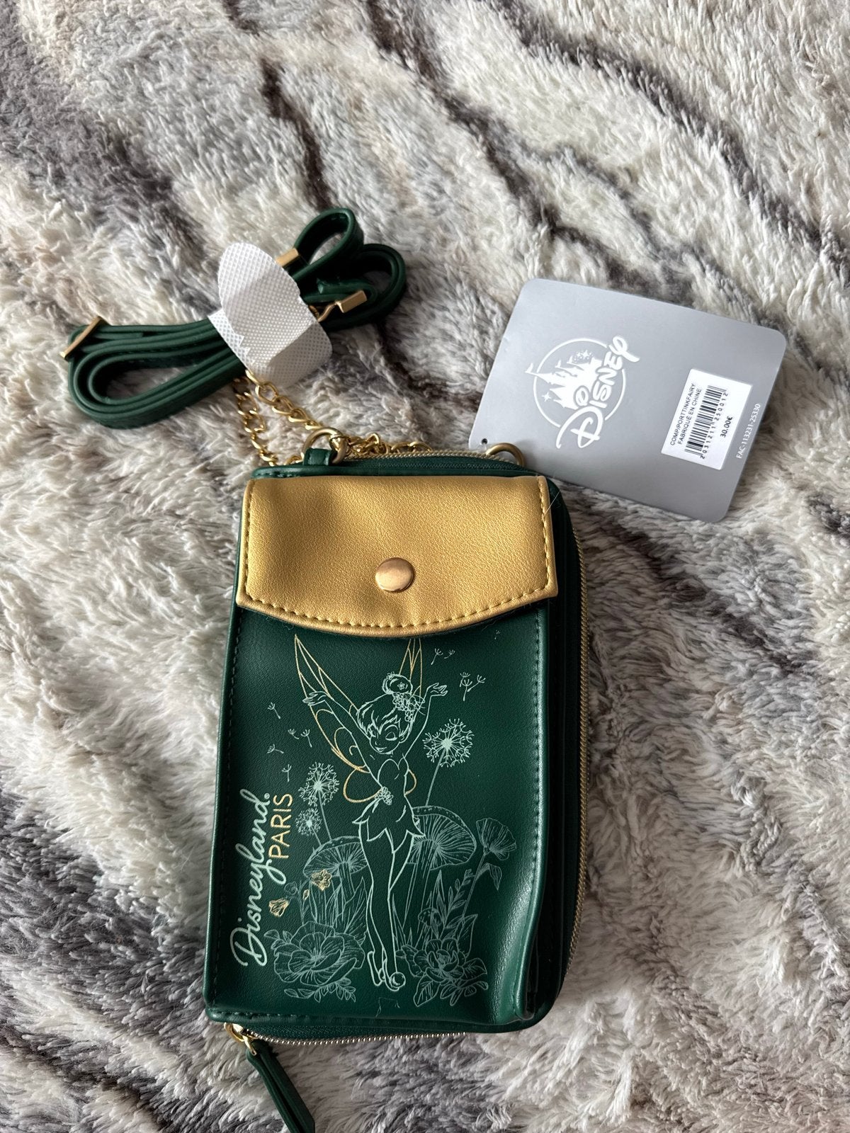 Disney Tinkerbell Telefoontasje Disneyland Parijs Groen, Verzamelen, Disney, Ophalen of Verzenden, Nieuw