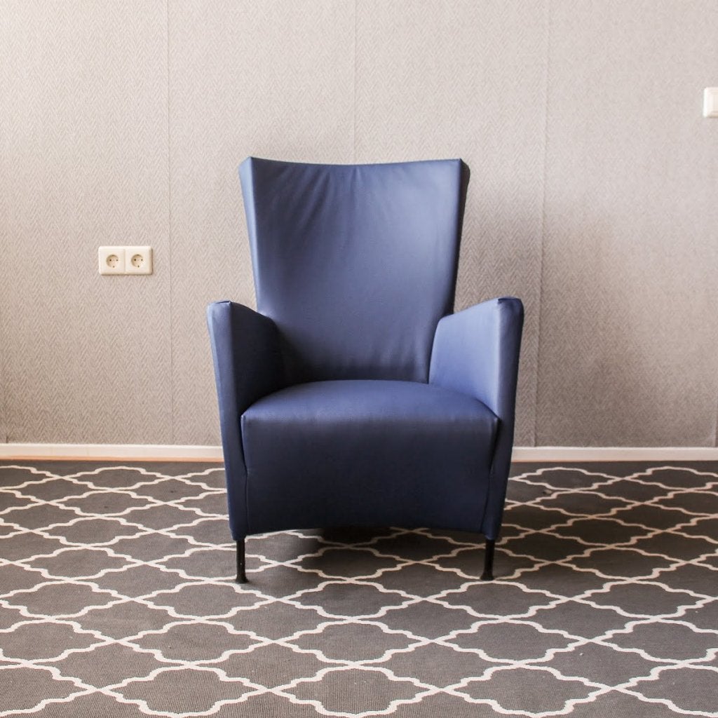 Montis Windy Fauteuil Kobaltblauw Leer - Zwart, Niet ingevuld, Zo goed als nieuw, Niet ingevuld, Niet ingevuld